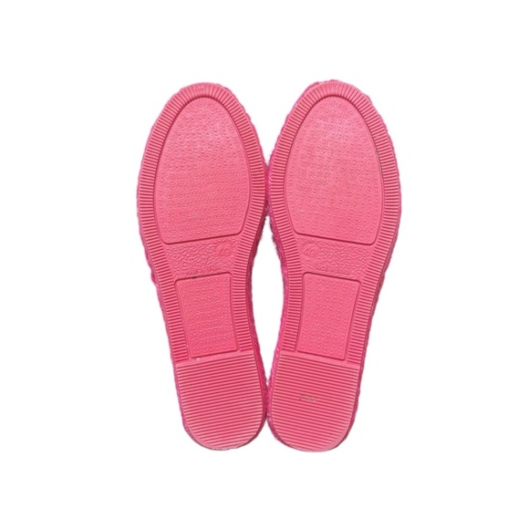 MANEBI EUC Hamptons Suede double sole slides in Bold Pink Size 9.5 - Picture 5 of 5